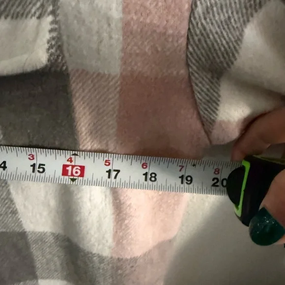 Plaid Button-Up Women's Hoodie - Picture 5 of 6